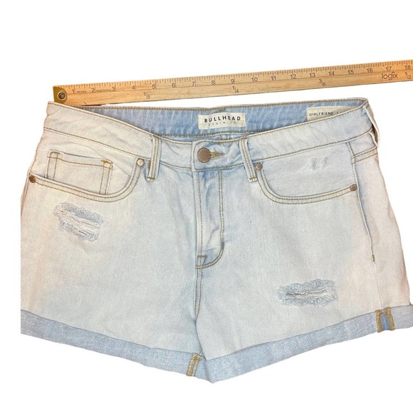 Bullhead Lightly Distressed Rolled Girlfriend Jeans Sz 29 - Picture 4 of 7